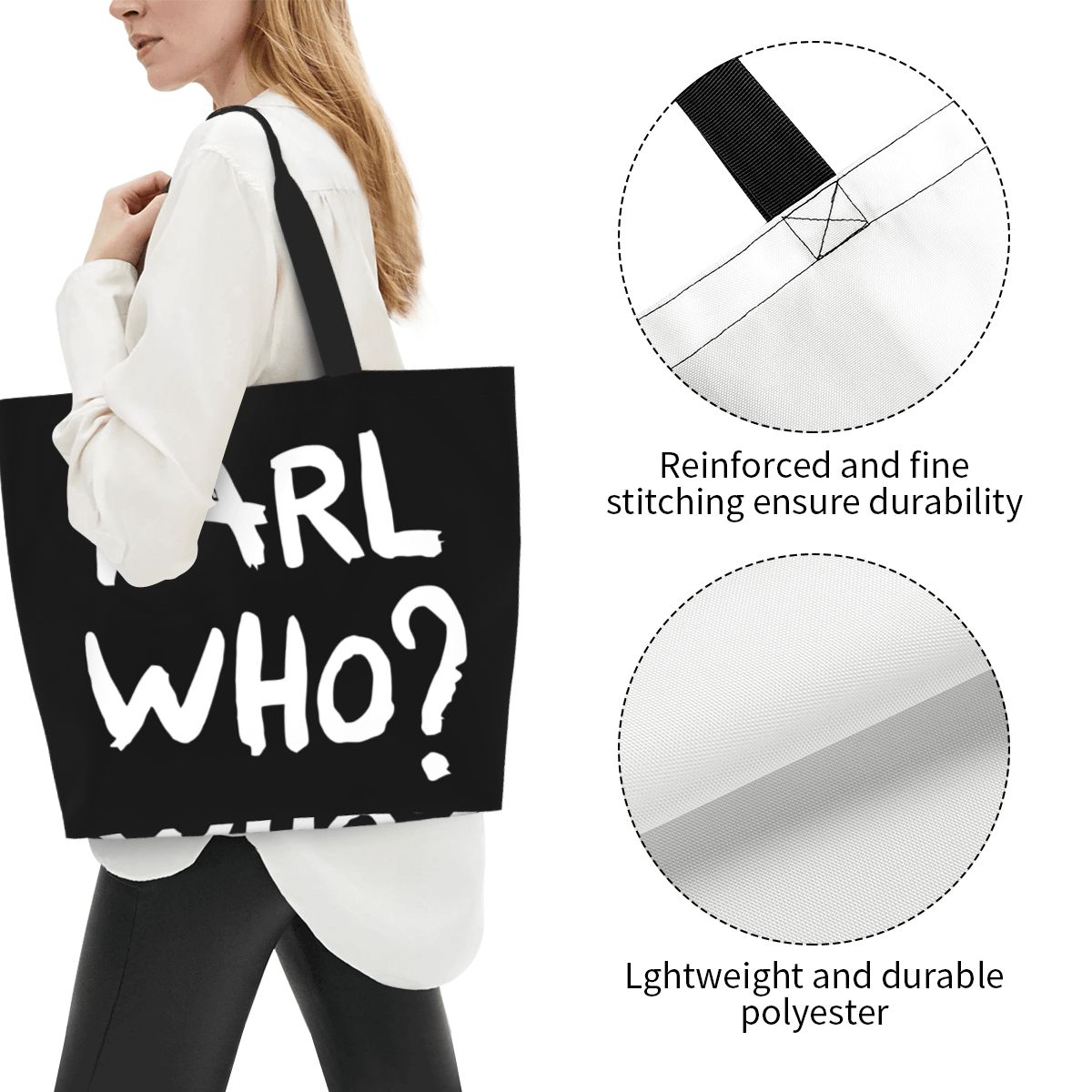 Custom Kawaii Karl Who Slogan  - огляд і ціна Women'S Karl Bags
