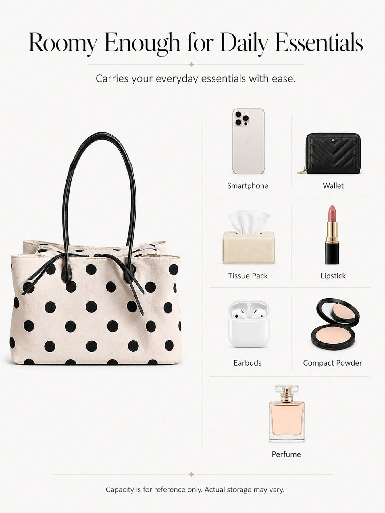 Large Capacity Linen Polka Dot - огляд і ціна Women'S Tote Bags For Work