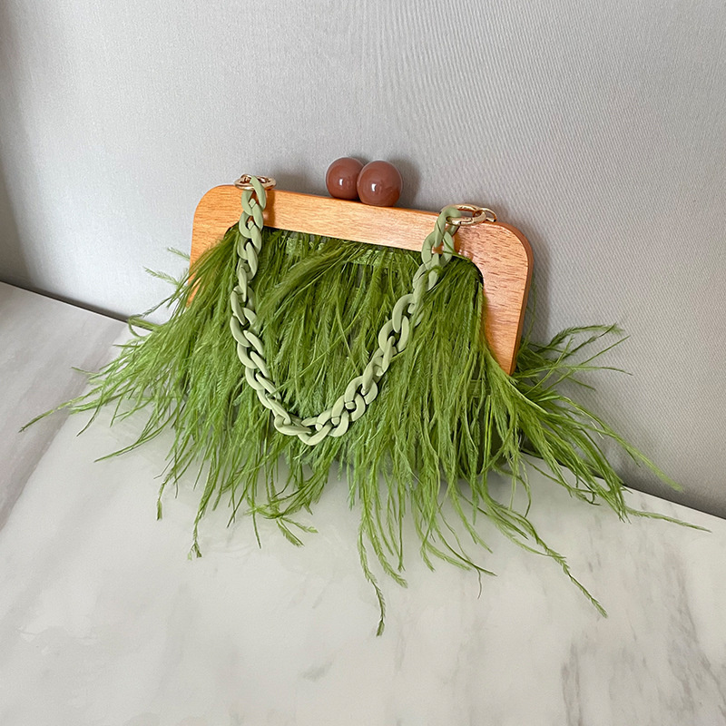 New Luxury Ostrich Feather Eve - огляд і ціна Women'S Bags Holiday