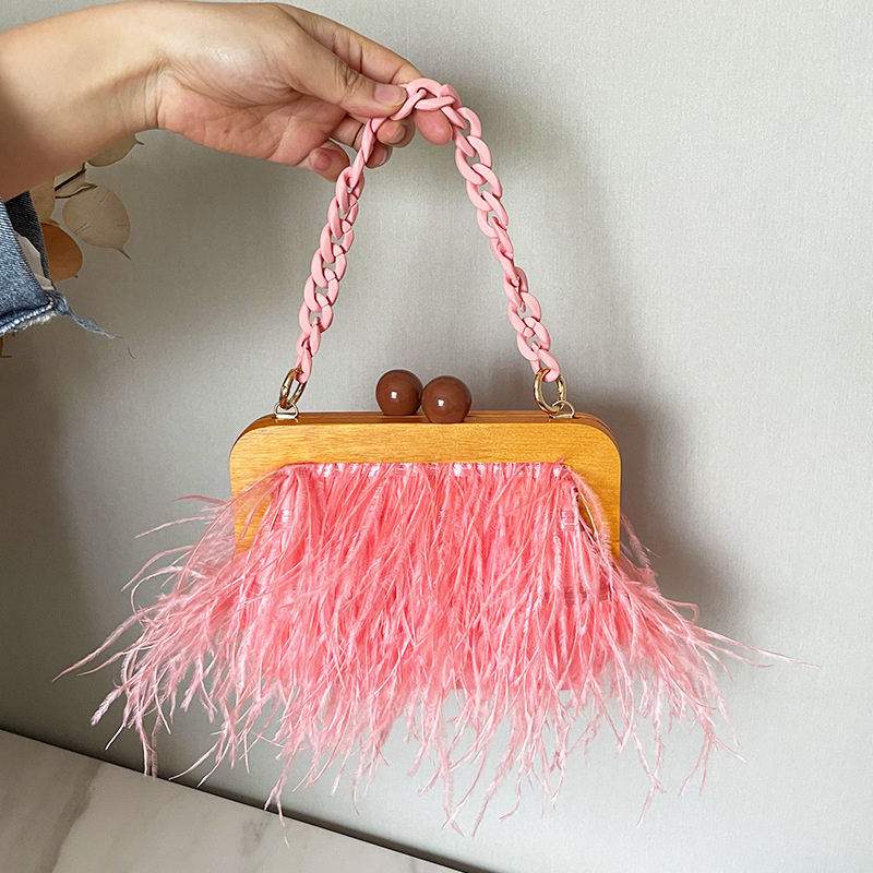 New Luxury Ostrich Feather Eve - огляд і ціна Women'S Bags Holiday