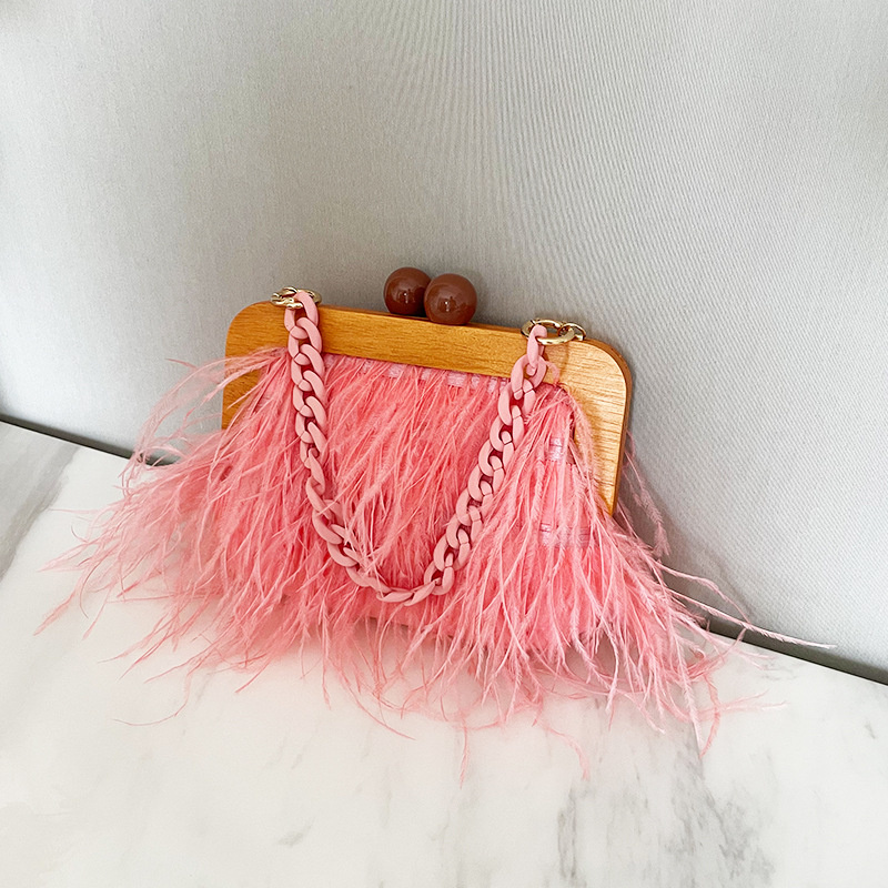New Luxury Ostrich Feather Eve - огляд і ціна Women'S Bags Holiday