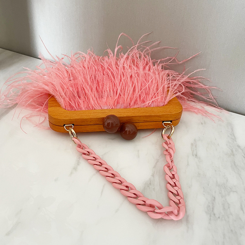 New Luxury Ostrich Feather Eve - огляд і ціна Women'S Bags Holiday