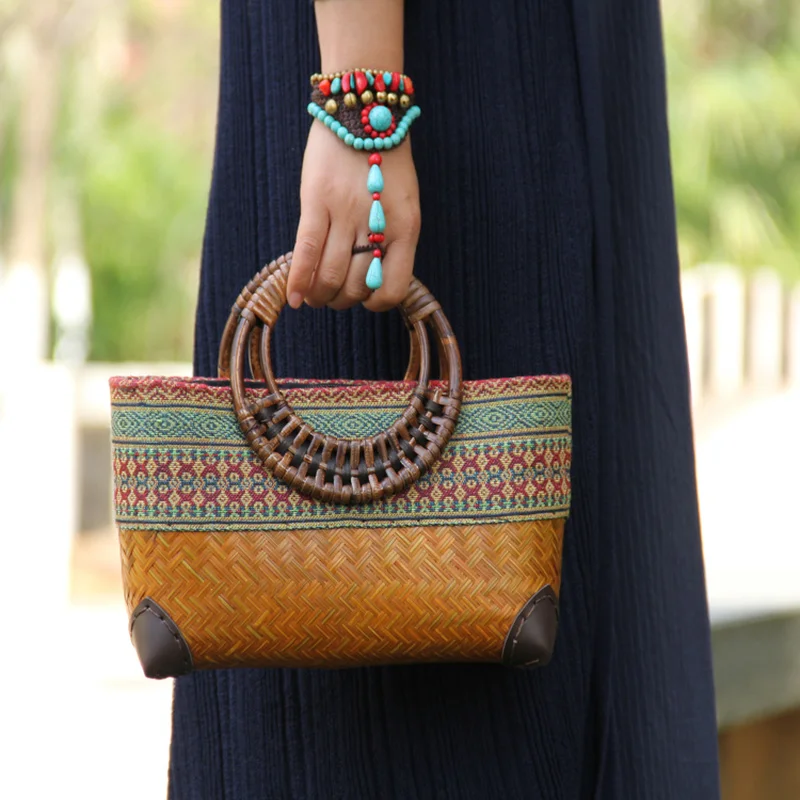 Retro Japanese Handmade Bamboo - огляд і ціна Women Bags Vietnam