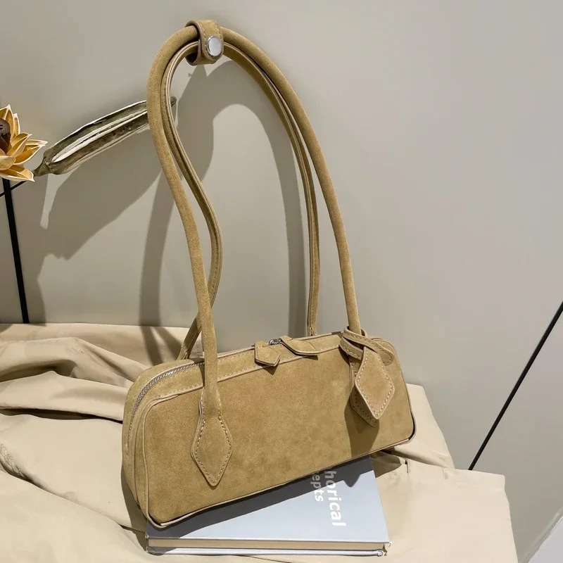 Faux Suede Zipper Solid Color  - огляд і ціна Women Bags Discount