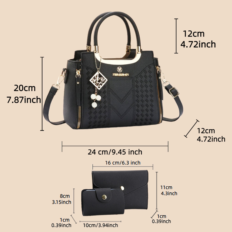 3-piece handbag set made of ly - огляд і ціна Women Bags Gift