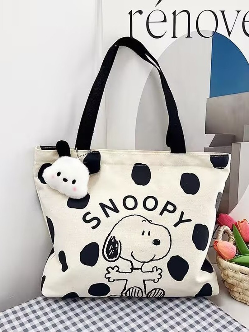 Cartoon Snoopy Canvas Shoulder - огляд і ціна Women Bags For Gift