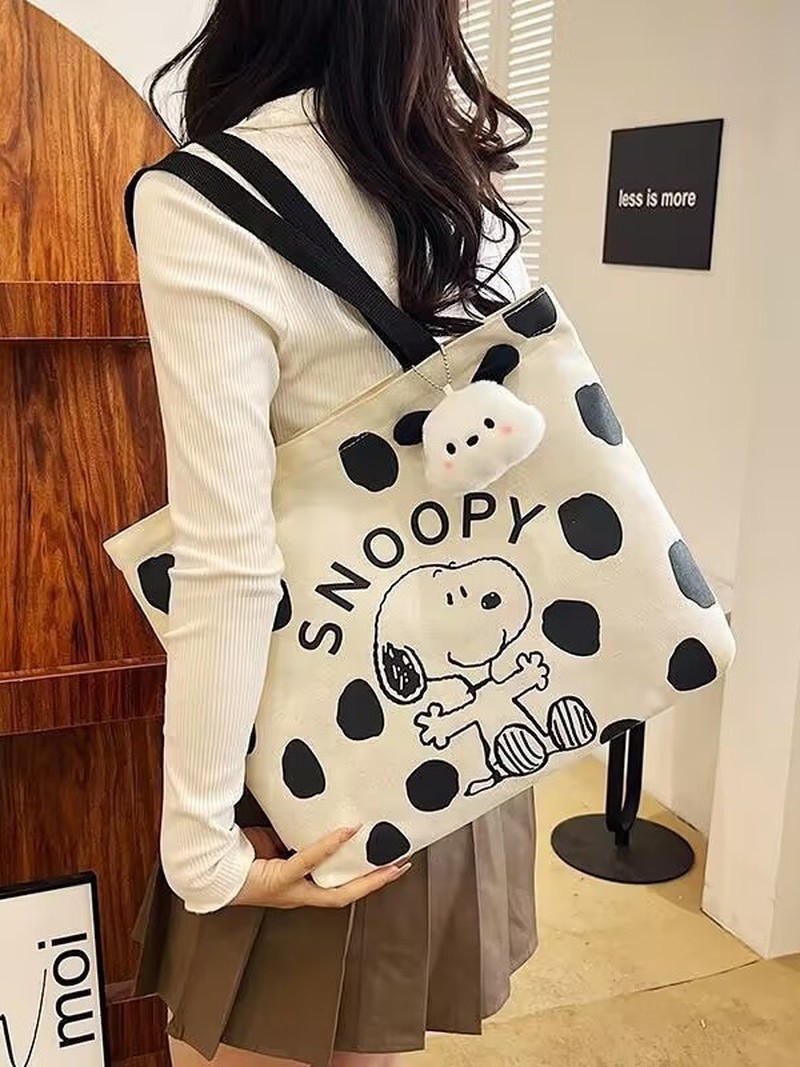 Cartoon Snoopy Canvas Shoulder - огляд і ціна Women Bags For Gift