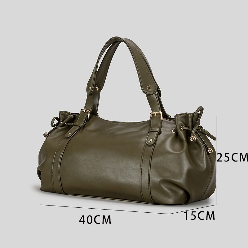 Vintage  Large Ruched Drawstri - огляд і ціна Women Bags For Airport