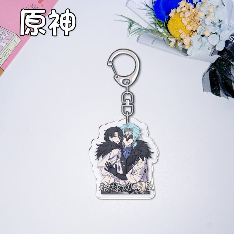 2pcs Genshin Impact  Keychains - огляд і ціна Women Bags Gift