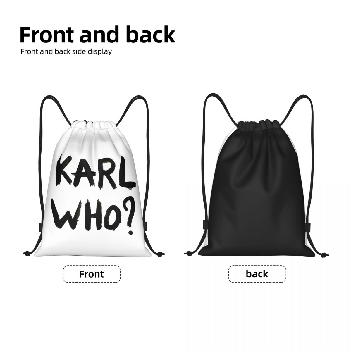 Custom Karl Who Drawstring Bag - огляд і ціна Women'S Karl Bags