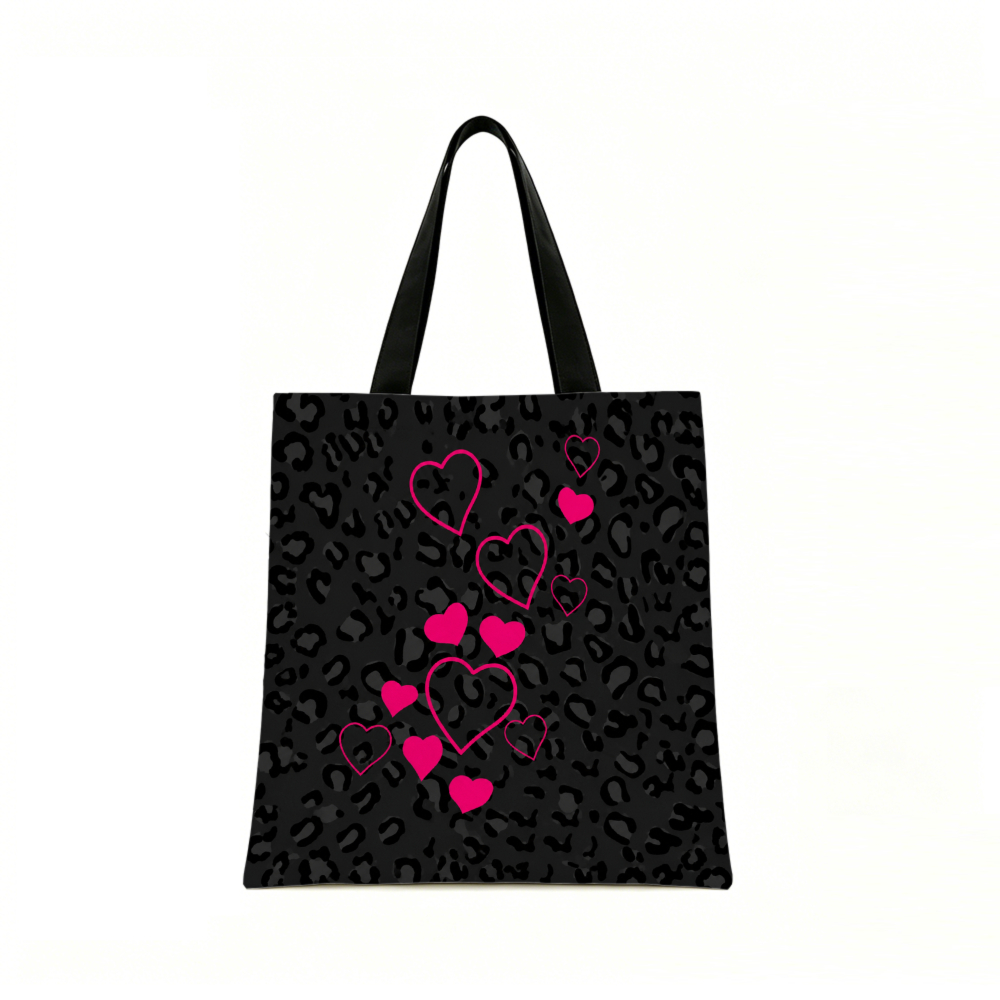 Black Leopard Print Pink Heart - огляд і ціна Women Bags Gift